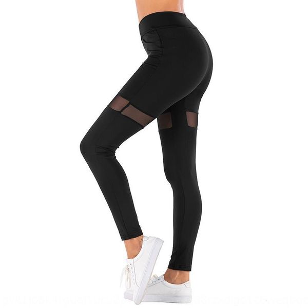 women's fast-selling new solid color stitching mesh yoga high-elasticity tight pants tight pants leggings for women, Black
women's fast-selling new solid color stitching mesh yoga high-elasticity tight pants tight pants leggings for women, Black