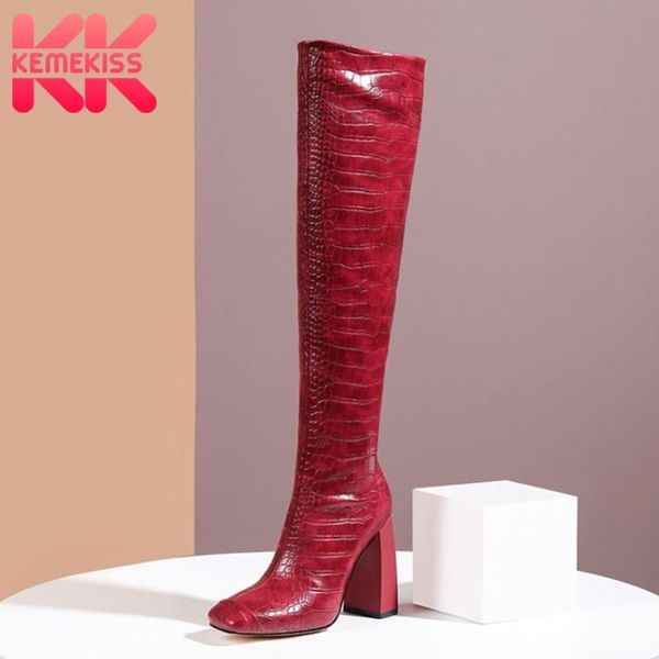 kemekiss women knee boots thick high heel winter shoes woman square toe long boot fashion party lady footwear size 34-43, Black
kemekiss women knee boots thick high heel winter shoes woman square toe long boot fashion party lady footwear size 34-43, Black