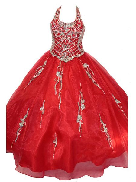 halter custom made christmas beaded luxury floor length little princess flower girl first communion pageant dance ball gowns, Red;yellow
halter custom made christmas beaded luxury floor length little princess flower girl first communion pageant dance ball gowns, Red;yellow