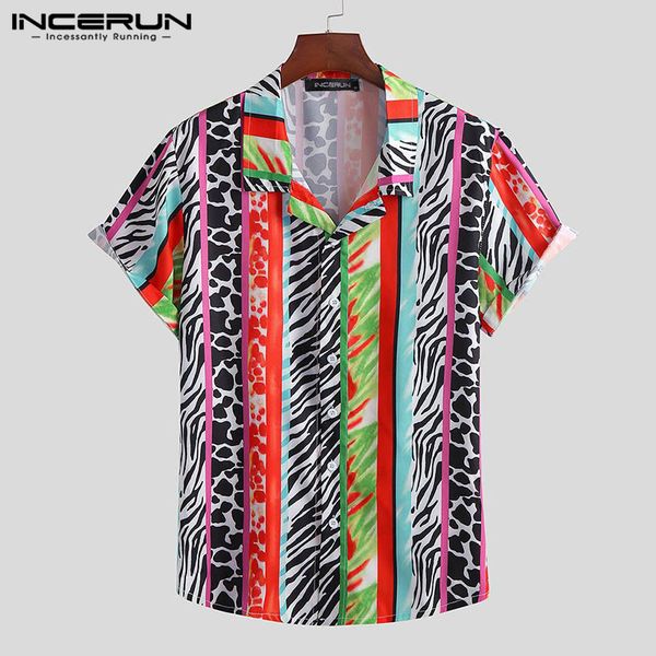 men's casual shirts incerun summer fashion men hawaiian shirt leopard striped 2021 short sleeve streetwear beach lapel blouse camisas s, White;black
men's casual shirts incerun summer fashion men hawaiian shirt leopard striped 2021 short sleeve streetwear beach lapel blouse camisas s, White;black