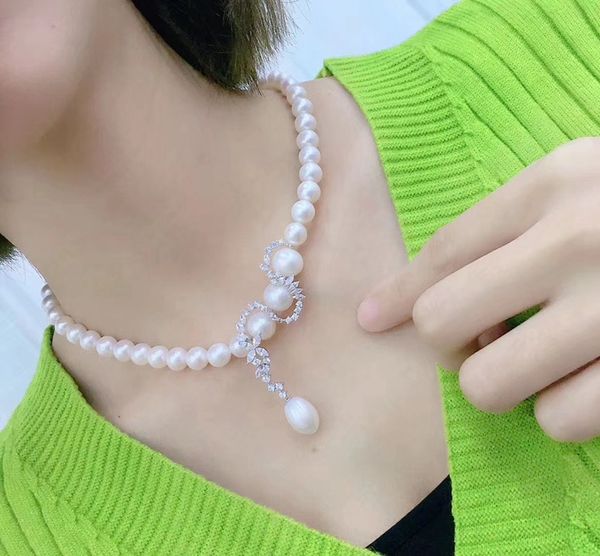 real pearl necklace choker initial pearl necklace stainless steel buckle sliver color prearl zircon pendant freshwater pearl jewelry, Silver
real pearl necklace choker initial pearl necklace stainless steel buckle sliver color prearl zircon pendant freshwater pearl jewelry, Silver