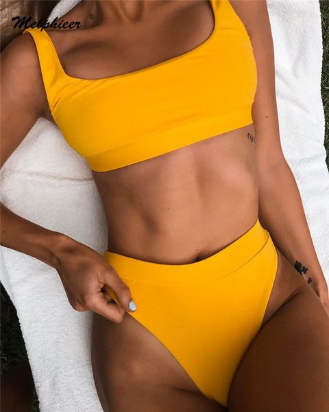 girls 2020 yellow white red army nude swimwear solid high waist swimsuit women monokini sport beach bathing suit wear s~xl, White;black
girls 2020 yellow white red army nude swimwear solid high waist swimsuit women monokini sport beach bathing suit wear s~xl, White;black