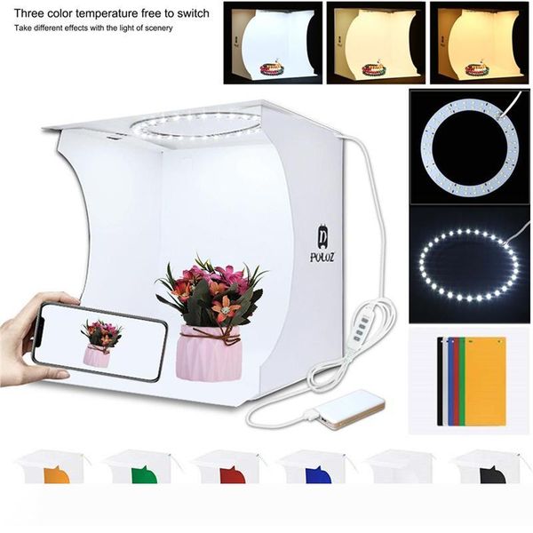 Mini Ring Lightbox Folding Portable Photo Studio Box Photography Softbox light box Studio Shooting Tent Box Kit with 6 Backdrops
Mini Ring Lightbox Folding Portable Photo Studio Box Photography Softbox light box Studio Shooting Tent Box Kit with 6 Backdrops