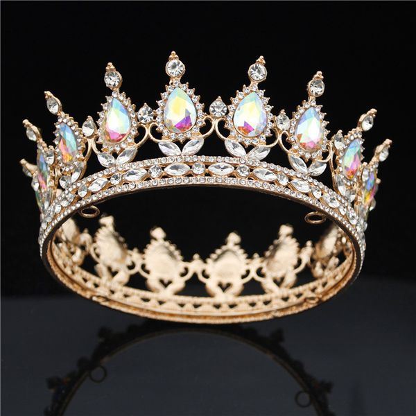 royal queen king multicolour crystal wedding crown bridal tiaras and crowns pageant headband headdress bride hair jewelry mx200720, White;golden
royal queen king multicolour crystal wedding crown bridal tiaras and crowns pageant headband headdress bride hair jewelry mx200720, White;golden