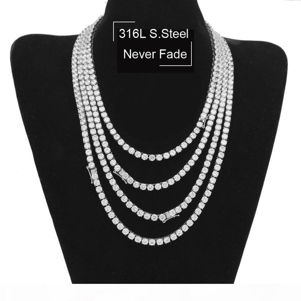 сталь 18 20 22 24inch iced out теннис цепи кубический циркон hip hop mens не увядает 4мм нержавеющей ювелирные изделия, Silver
сталь 18 20 22 24inch iced out теннис цепи кубический циркон hip hop mens не увядает 4мм нержавеющей ювелирные изделия, Silver
