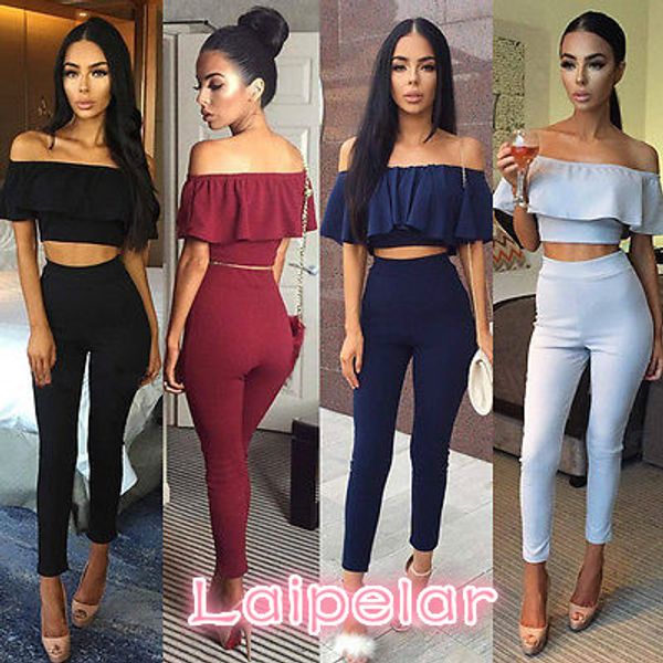 2pcs set women ladies clubwear summer bodycon party jumpsuit ruffles trousers women clothes set laipelar, White
2pcs set women ladies clubwear summer bodycon party jumpsuit ruffles trousers women clothes set laipelar, White