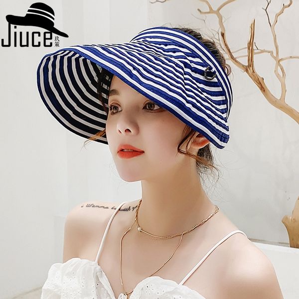 eg0n7 korean sun sun toque visor cap summer style korean style women's wide eaves large eaves striped empty hat heat-dissipating fabric, Blue;gray
eg0n7 korean sun sun toque visor cap summer style korean style women's wide eaves large eaves striped empty hat heat-dissipating fabric, Blue;gray