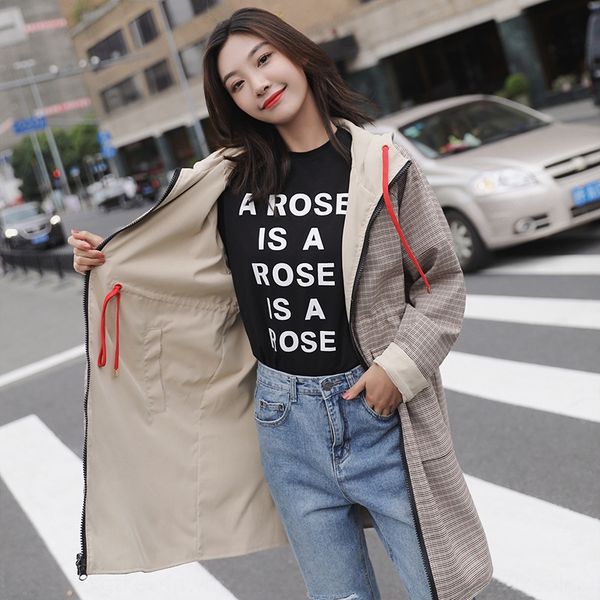 jq9en 2020 autumn new women's new windbreaker windbreaker coat double-sided hooded mid-length khaki coat straight all-match women, Tan;black
jq9en 2020 autumn new women's new windbreaker windbreaker coat double-sided hooded mid-length khaki coat straight all-match women, Tan;black