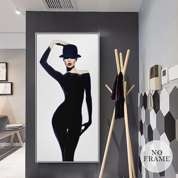 mordern gorgeous woman wearing black dress canvas painting model posters wall art for living room home decor (no frame
mordern gorgeous woman wearing black dress canvas painting model posters wall art for living room home decor (no frame