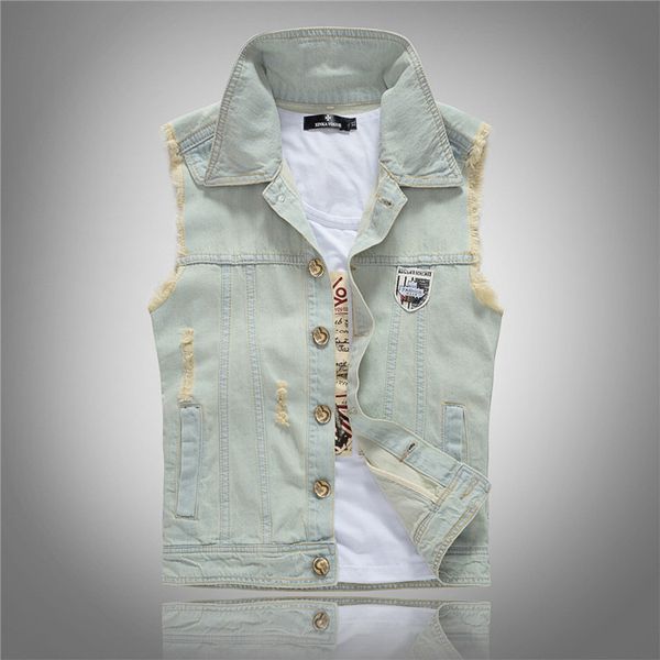 2020 autumn vintage design mens denim vest male retor sleeveless oversized jackets men ripped hole light bule jean 6xl, Black;white
2020 autumn vintage design mens denim vest male retor sleeveless oversized jackets men ripped hole light bule jean 6xl, Black;white