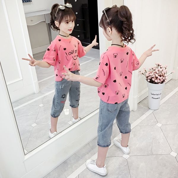 vdrsr girls 2020 new summer clothes medium and large children's round collar short sleeve children's cartoon loose printed coat t, Blue
vdrsr girls 2020 new summer clothes medium and large children's round collar short sleeve children's cartoon loose printed coat t, Blue