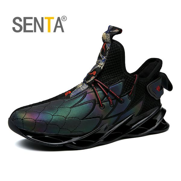 senta reflective men running shoes breathable jogging sport blade cushioning men's jogging training sneakers, Black
senta reflective men running shoes breathable jogging sport blade cushioning men's jogging training sneakers, Black