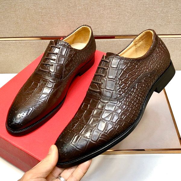new high-quality men's embossed leather dress shoes, men's fashion dress wedding shoes, men's high-quality cowhide lace-up wo, Black
new high-quality men's embossed leather dress shoes, men's fashion dress wedding shoes, men's high-quality cowhide lace-up wo, Black