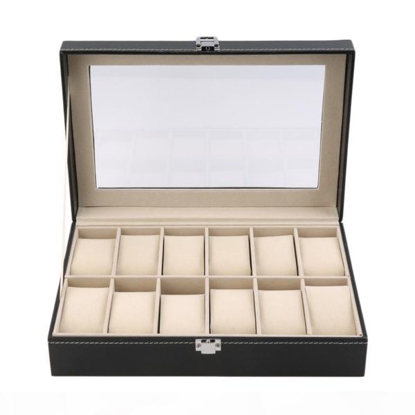 outad 10 12 slots grid pu leather watch display box jewelry storage organizer case locked watch display box, Black;blue
outad 10 12 slots grid pu leather watch display box jewelry storage organizer case locked watch display box, Black;blue