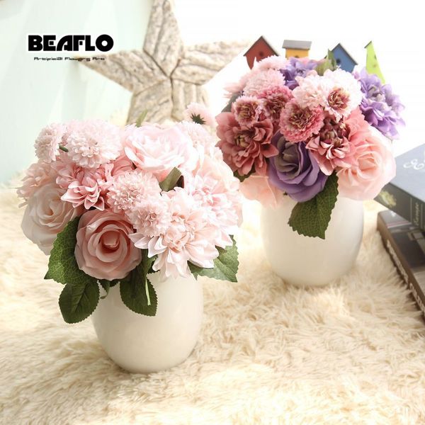 1 bunch rose dahlia artificial flowers fake plastic silk flower bridal bouquet for wedding home decoration 4 color b1003
1 bunch rose dahlia artificial flowers fake plastic silk flower bridal bouquet for wedding home decoration 4 color b1003