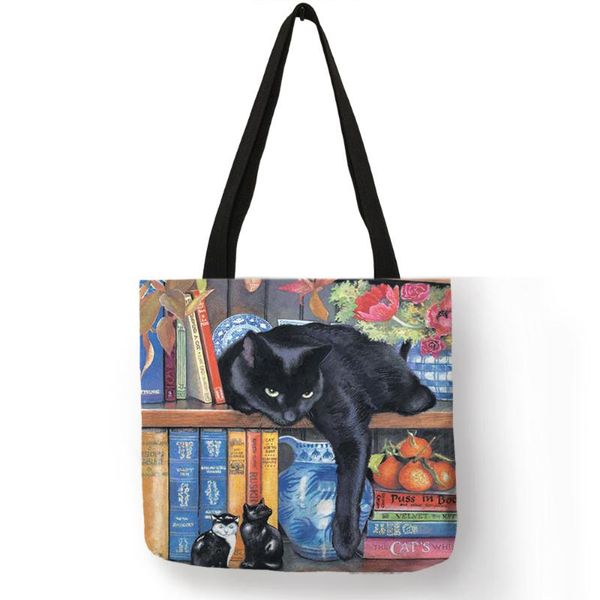 oil painting cat print women tote bags linen reusable shopping bag shoulder bags for women 2020 sac a main ladies handbags
oil painting cat print women tote bags linen reusable shopping bag shoulder bags for women 2020 sac a main ladies handbags