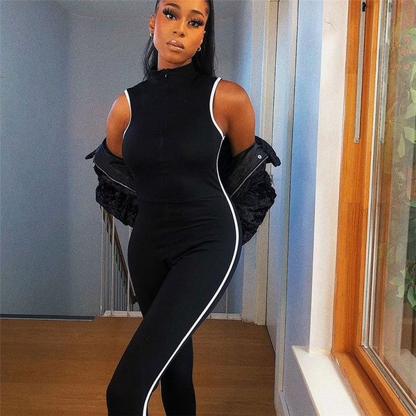 2020 summer 2020 women's ju summer striped stitching women's sports new sleeveless striped stitching sports jumpsuit for women, Black;white
2020 summer 2020 women's ju summer striped stitching women's sports new sleeveless striped stitching sports jumpsuit for women, Black;white
