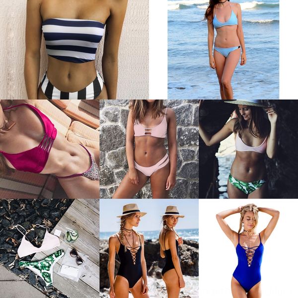 2020 10 yuan split 2020 10 yuan bikini swimsuit bikini split swimsuit, White;black