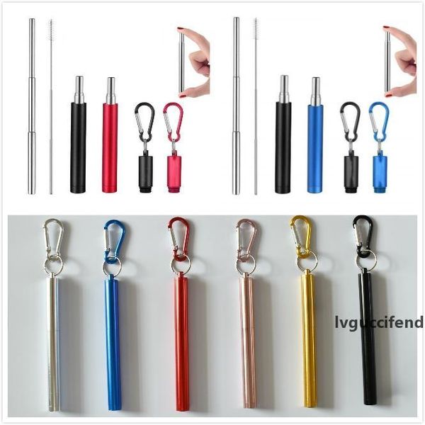 environment colorful telescopic folding drinking straws stainless steel metal telescopic foldable straws with aluminum case & cleaning brush
environment colorful telescopic folding drinking straws stainless steel metal telescopic foldable straws with aluminum case & cleaning brush