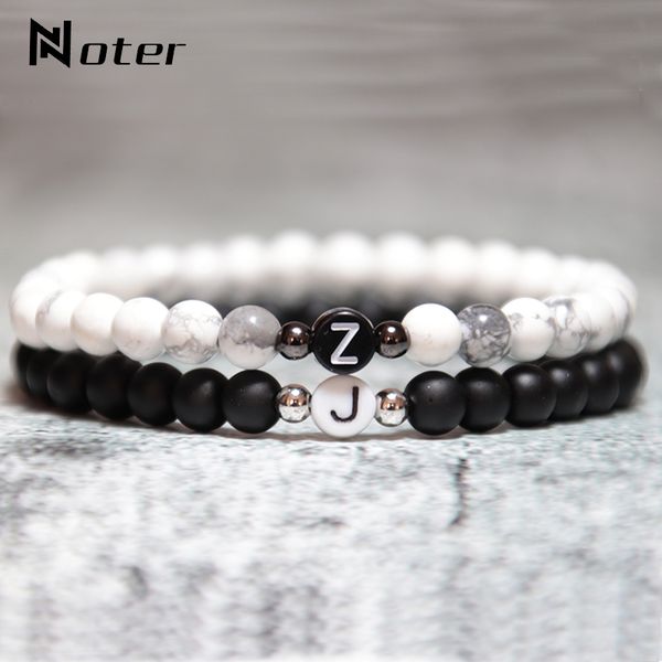 2020 jewelry black white couple bracelet for women men real natural stone paired braslet 26 letters diy charm braclet pulseras, Golden;silver
2020 jewelry black white couple bracelet for women men real natural stone paired braslet 26 letters diy charm braclet pulseras, Golden;silver
