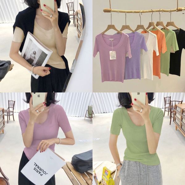 korean style summer new bright color thin women's ice silk beads slim fit large round neck knitwear knitwear inner t-shirt top, White;black
korean style summer new bright color thin women's ice silk beads slim fit large round neck knitwear knitwear inner t-shirt top, White;black