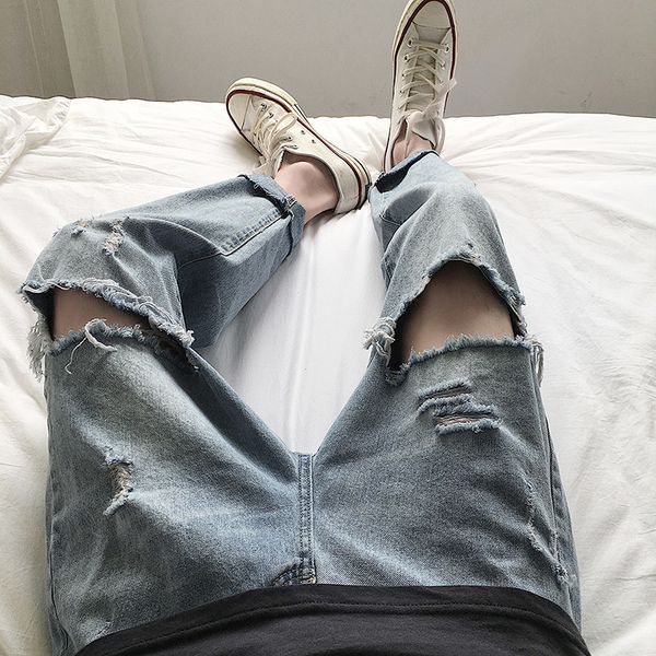 2020 spring and summer new harajuku korean ins trend hole casual jeans loose and comfortable s-2xl streetwear, Blue
2020 spring and summer new harajuku korean ins trend hole casual jeans loose and comfortable s-2xl streetwear, Blue