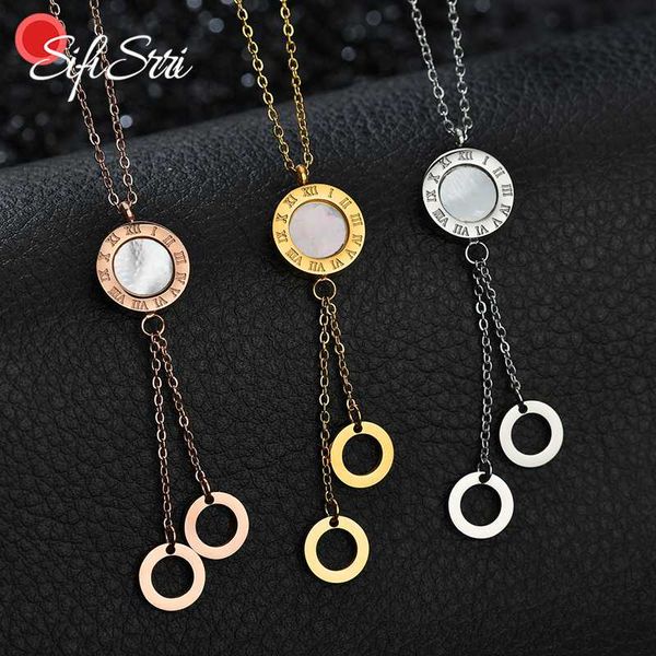 sifisrri fashion stainless steel roman numberal necklace for women double-sided black white shell necklaces valentine's day gift, Silver
sifisrri fashion stainless steel roman numberal necklace for women double-sided black white shell necklaces valentine's day gift, Silver
