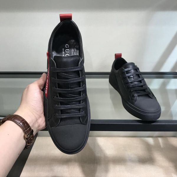 

2019e new limited edition casual shoes men's shoes comfortable breathable low to help running shoes original box packaging 38-4411, Black