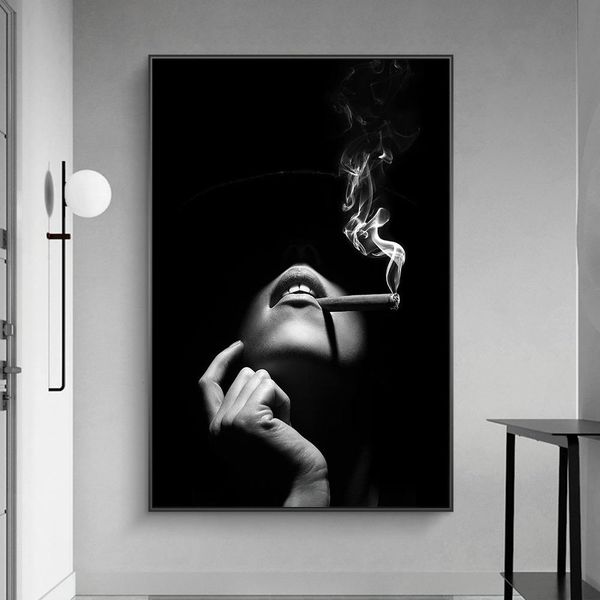 Black Art Smoking Woman Female Canvas Painting Poster and Prints Oil Painting Wall Art for Living Room Home Decor (No Frame)
Black Art Smoking Woman Female Canvas Painting Poster and Prints Oil Painting Wall Art for Living Room Home Decor (No Frame)