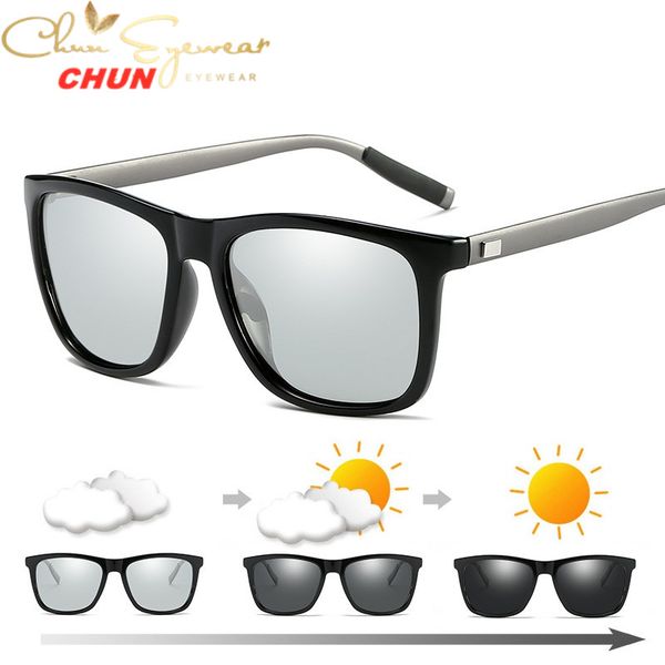color change grey pchromic polarized sunglasses men women square classic chameleon glaases transition lens bm19 no case, White;black
color change grey pchromic polarized sunglasses men women square classic chameleon glaases transition lens bm19 no case, White;black