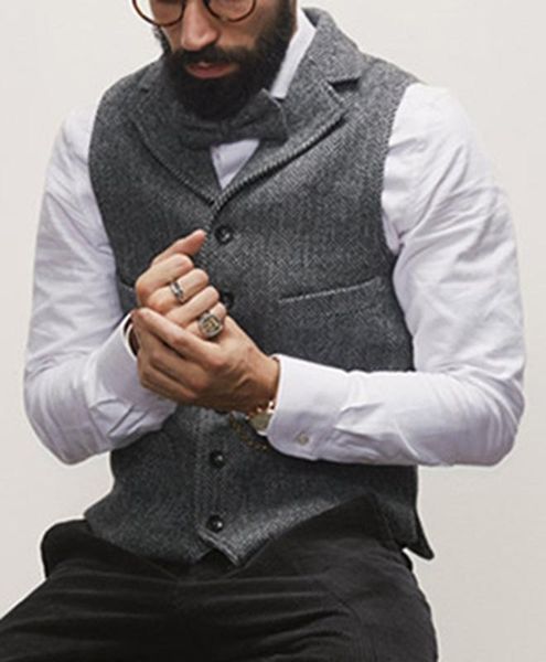 men's vests casual gentleman mens suit vest lapel v neck wool herringbone waistcoat formal business jacket groomsman for wedding, Black;white
men's vests casual gentleman mens suit vest lapel v neck wool herringbone waistcoat formal business jacket groomsman for wedding, Black;white