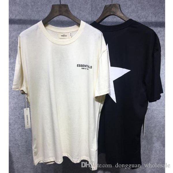 2019 new fear of god t shirts women men 1f:1 apricot black essentials fear of god tshirt pentagram printing fear of god tees, White;black
2019 new fear of god t shirts women men 1f:1 apricot black essentials fear of god tshirt pentagram printing fear of god tees, White;black