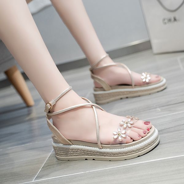 fashion women platform sandals comfortable muffin bottom cross-tied beach sandals female party shoes rhinestone flat shoe casual, Black
fashion women platform sandals comfortable muffin bottom cross-tied beach sandals female party shoes rhinestone flat shoe casual, Black