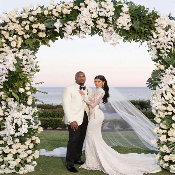 illusion mermaid wedding dresses hollow high-neck long sleeves beaded appliqued lace bridal gowns custom made robes de mariée sirène, White
illusion mermaid wedding dresses hollow high-neck long sleeves beaded appliqued lace bridal gowns custom made robes de mariée sirène, White