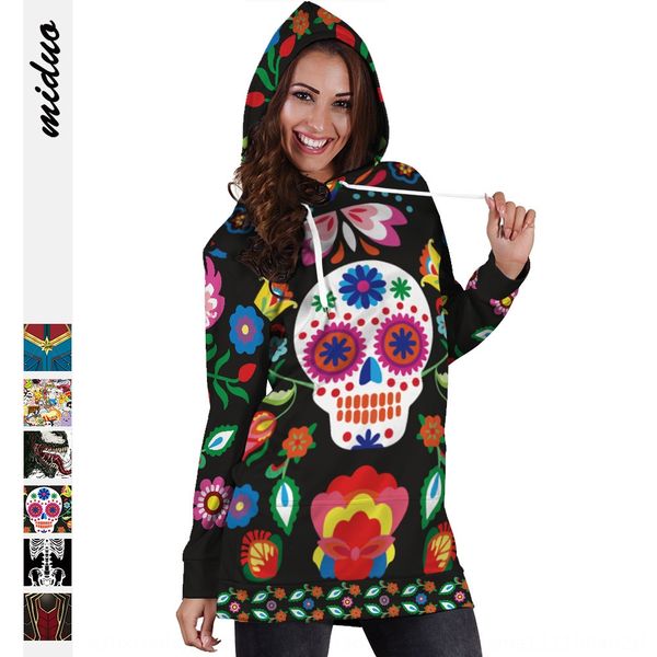skull 3d printing mid-length women's sweater sweater digital digital loose casual long sleeve with hat autumn clothing, Black
skull 3d printing mid-length women's sweater sweater digital digital loose casual long sleeve with hat autumn clothing, Black