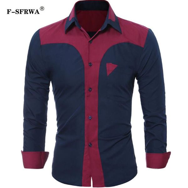 men's dress shirts f-sfrwa shirt 2021 brand chemise homme slim fit men long sleeve hit color stitching casual social xxxl, White;black
men's dress shirts f-sfrwa shirt 2021 brand chemise homme slim fit men long sleeve hit color stitching casual social xxxl, White;black