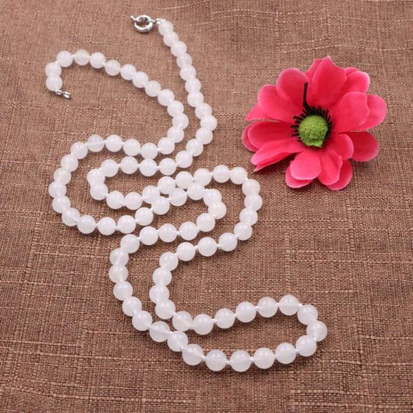 statement necklace retro long chain white crystal natural stone round beaded necklaces women party gifts jades jewelry 36" a952, Golden;silver
statement necklace retro long chain white crystal natural stone round beaded necklaces women party gifts jades jewelry 36" a952, Golden;silver