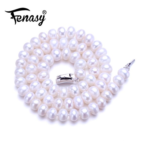 fenasy fine natural freshwater pearl necklace for women gift,9-10mm pearl jewelry 45cm choker necklace classic, Silver
fenasy fine natural freshwater pearl necklace for women gift,9-10mm pearl jewelry 45cm choker necklace classic, Silver