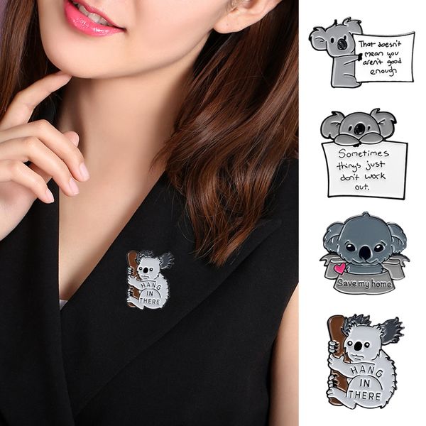 cute koala brooches enamel brooch for women men tie pins personality clothes pin badge jewelry@88, Gray
cute koala brooches enamel brooch for women men tie pins personality clothes pin badge jewelry@88, Gray