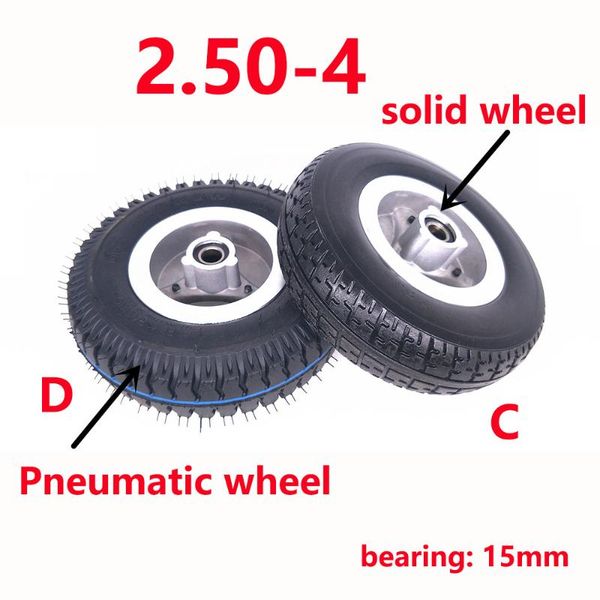 2.80/2.50-4 solid tire wheel 2.50-4 pneumatic tyre wheel for electric scooter electric vehicle wheelchair hand truck accessories
2.80/2.50-4 solid tire wheel 2.50-4 pneumatic tyre wheel for electric scooter electric vehicle wheelchair hand truck accessories