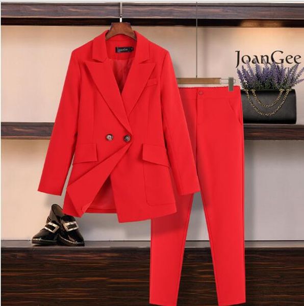 5xl large size women's suit pants set new autumn and winter casual professional red jacket blazer casual trousers set of two, White
5xl large size women's suit pants set new autumn and winter casual professional red jacket blazer casual trousers set of two, White