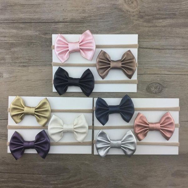 cute girl leather bow nylon headband with super soft elastic stretch head band kid tiny hair bows accessories 2020 new, Slivery;white
cute girl leather bow nylon headband with super soft elastic stretch head band kid tiny hair bows accessories 2020 new, Slivery;white