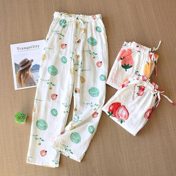 pure cotton double-layer home furnishing gauze plaid pants women's autumn thin size casual home pants fresh thin, Blue;red
pure cotton double-layer home furnishing gauze plaid pants women's autumn thin size casual home pants fresh thin, Blue;red