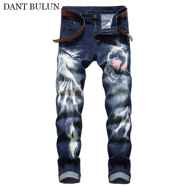 men's jeans fashion mens skinny slim fit color personal designer printed homme men punk pants hip hop skull deco trousers, Blue
men's jeans fashion mens skinny slim fit color personal designer printed homme men punk pants hip hop skull deco trousers, Blue