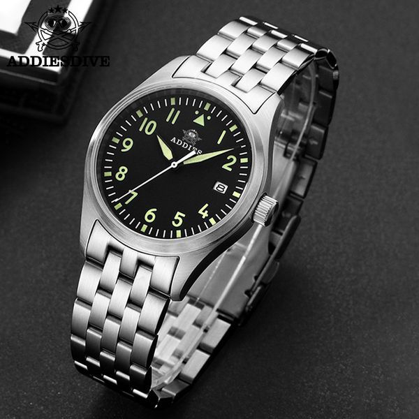 pilot watch automatic mechanical profession diver watch c3 luminous men's watches divers sapphire crystal 200m dive nh35, Slivery;brown
pilot watch automatic mechanical profession diver watch c3 luminous men's watches divers sapphire crystal 200m dive nh35, Slivery;brown