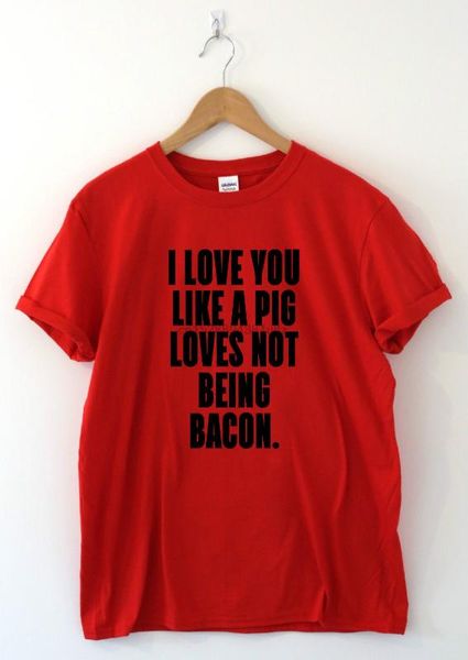 i love you like a pig loves not being bacon humour t shirt funny for her him, White;black
i love you like a pig loves not being bacon humour t shirt funny for her him, White;black