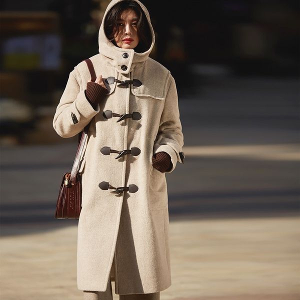 aigyptos 2020 new fire red age horn buckle casual llama wool coat woolen coat female, Black
aigyptos 2020 new fire red age horn buckle casual llama wool coat woolen coat female, Black