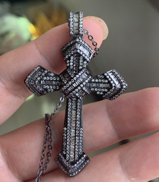 hip hop retro cross pendant fashion jewelry 925 silver&black gold fill lucky women wedding 5a white clear cz diamond chain necklace gift
hip hop retro cross pendant fashion jewelry 925 silver&black gold fill lucky women wedding 5a white clear cz diamond chain necklace gift