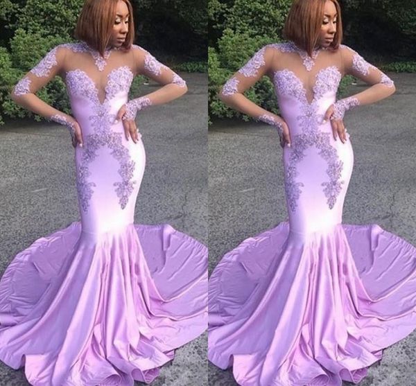 new light purple long sleeve mermaid prom dresses sheer neck lace applique beading sweep strain formal dresses evening party gowns wear, Black;red
new light purple long sleeve mermaid prom dresses sheer neck lace applique beading sweep strain formal dresses evening party gowns wear, Black;red