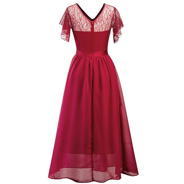 2020 european station selling lace panel chiffon dress v-neck dress dress, White;black
2020 european station selling lace panel chiffon dress v-neck dress dress, White;black